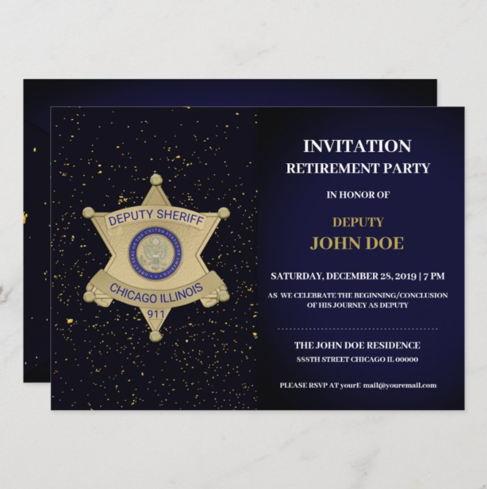 Law Enforcement Retirement Invitation